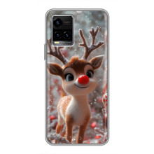 Яркий чехол для Vivo Y33s с Зимними Оленятами