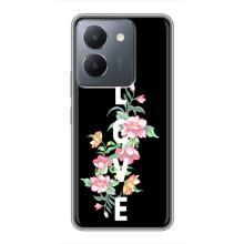 Чехлы для любимой на Виво У36 (VPrint) (Цветы LOVE)