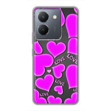 Чехлы для любимой на Виво У36 (VPrint) (Pink hearts)