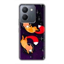 Чехлы с картинкой Лисички для VIVO Y36 (VPrint) (Лисички космонавты)