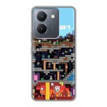Чехол Майнкрафт на VIVO Y36 (AlphaPrint) Minecraft (фон Minecraft)