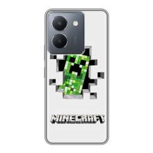 Чехол Майнкрафт на VIVO Y36 (AlphaPrint) Minecraft (крипер Майнкрафт)