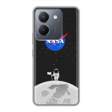 Силиконовый бампер с принтом "Наса" на VIVO Y36 (Космонавт NASA)