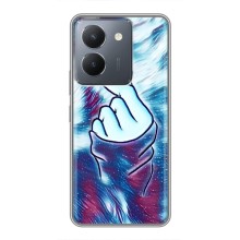 Чехол с принтом для VIVO Y36 (AlphaPrint - Знак сердечка) – Радужное сердце