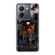 Чехол как приручить дракона на VIVO Y36 – Дракон коллаж