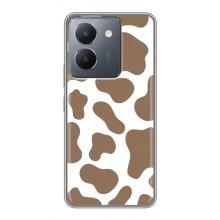 Чохол з принтом корови на ВіВО Y36 – Коричневий принт