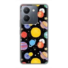 Космические Чехлы для Виво У36 (VPrint) (Рисованные планеты)