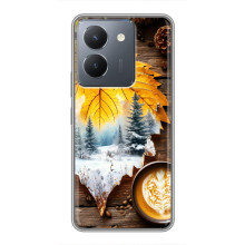 Чехол с уникальным дизайном «Осень с кофе» для VIVO Y36 – Осенне-зимнее кофе