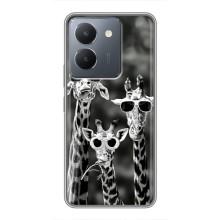 Силіконовий чохол з КАРТИНКАМИ літо для VIVO Y36 (AlphaPrint) (Жирафи в окулярах)