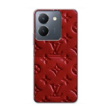 Текстурный Чехол Louis Vuitton для Виво Y36 – Красный ЛВ