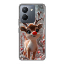 Яркий чехол для VIVO Y36 с Зимними Оленятами