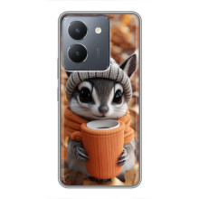 Друкований чохол 'Звірята з кавою' для VIVO Y36