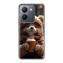 Друкований чохол 'Звірята з кавою' для VIVO Y36 – Мішка з кавою