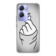 Чехол с принтом для Vivo Y36c (AlphaPrint - Знак сердечка) – Значок Love