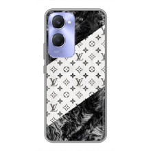 Чехол Стиль Louis Vuitton на Vivo Y36c (LV на белом)