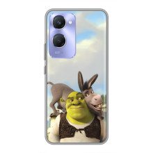 Чехол с мультфильмом Шрек на Vivo Y36c – Шрек и осел