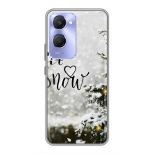 Новогодние, Праздничные Чехлы для Vivo Y36c - 2024 год (Let it snow)