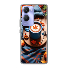 Чохол з унікальним дизайном 'Осінь з кавою' для Vivo Y36c – Кава і гарбузики