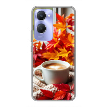 Чехол с уникальным дизайном «Осень с кофе» для Vivo Y36c