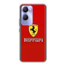 Силиконовый бампер с картинкой машины на Vivo Y36c (Ferrari Logo)