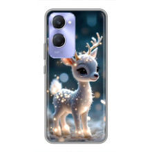 Яркий чехол для Vivo Y36c с Зимними Оленятами – Блистающий оленёнок