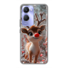 Яркий чехол для Vivo Y36c с Зимними Оленятами