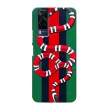 Чехлы ГУЧЧИ для ВиВО Y51 (2020) (AlphaPrint) (Gucci змия)
