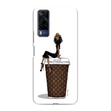 Чехлы Луи Витон для Vivo Y51 (2020) (AlphaPrint - LOUIS VUITTON) (кофе LOUIS VUITTON)