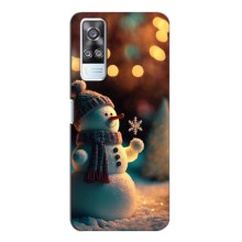 Чехлы на Новый Год Vivo Y51 (2020) – Снеговик праздничный