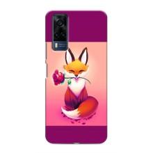Чехлы с картинкой Лисички для Vivo Y51 (2020) (VPrint) (Лисичка с розочкой)