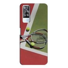 Чехлы с принтом Спортивная тематика для Vivo Y51 (2020) (Ракетки теннис)