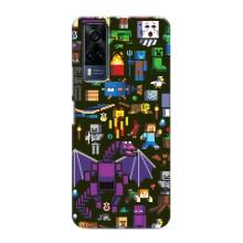 Чехол Майнкрафт на Vivo Y51 (2020) (AlphaPrint) Minecraft (Коллаж Майнкрафт)