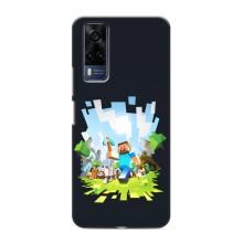 Чехол Майнкрафт на Vivo Y51 (2020) (AlphaPrint) Minecraft (персонажи Minecraft)