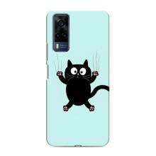 Чохол з принтом для Vivo Y51 (2020) (AlphaPrint) Модні коти (Падаючий кіт)