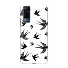 Чохол з пташками на Vivo Y51 (2020) (VPrint) (Ластівки)