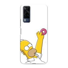 Чjхол з Сімпсонами для Vivo Y51 (2020) (VPrint) (Гомер з пончиком)