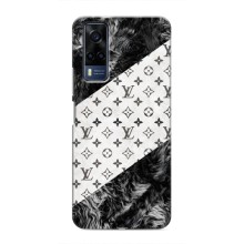 Чохол Стиль Louis Vuitton на Vivo Y51 (2020) – LV на білому