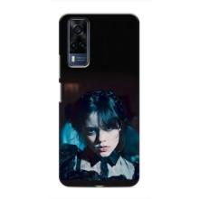 Чехлы Венсдей на Vivo Y51 (2020) Уэнсдей (AlphaPrint) (взгляд Уэнздей)