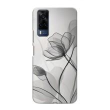 Чохол з квітковим принтом на Vivo Y51 (2020) – Чорні квіти