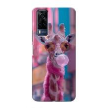 Чохол з принтом стильні тварини для Vivo Y51 (2020) – Стильна жирафа
