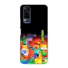 Чехлы для Vivo Y51 (2020) (Персонажи Майн Крафт) – Герой Майнкрафт