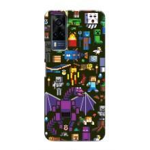 Чехол Майнкрафт на VIVO Y53S (AlphaPrint) Minecraft (Коллаж Майнкрафт)
