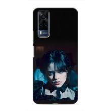 Чехлы Венсдей на VIVO Y53S Уэнсдей (AlphaPrint) (взгляд Уэнздей)
