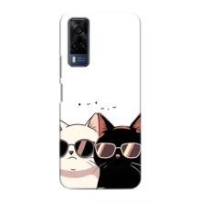 Чохол з малюнком кіт на VIVO Y53S – Коти в окулярах