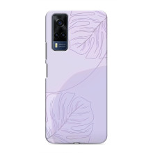 Чехол цветочный дизайн для VIVO Y53S – Монстера фиолетовая