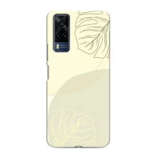 Чехол цветочный дизайн для VIVO Y53S – Зелёный фон