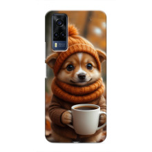 Друкований чохол 'Звірята з кавою' для VIVO Y53S – Песик з кавою
