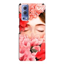 Чехлы (ART) Цветы на Vivo Y72 (VPrint) (Глаза в цветах)