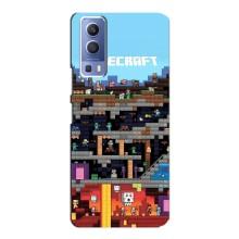 Чохол Майнкрафт на Vivo Y72 (AlphaPrint) Minecraft (фон Minecraft)