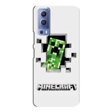 Чохол Майнкрафт на Vivo Y72 (AlphaPrint) Minecraft (кріпер Майнкрафт)
